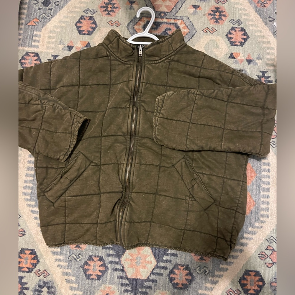 Free peoples dolman quilted knit jacket